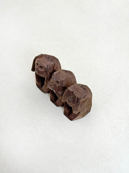 FT491 - The three wise monkeys Nikkō folk craft 三猿