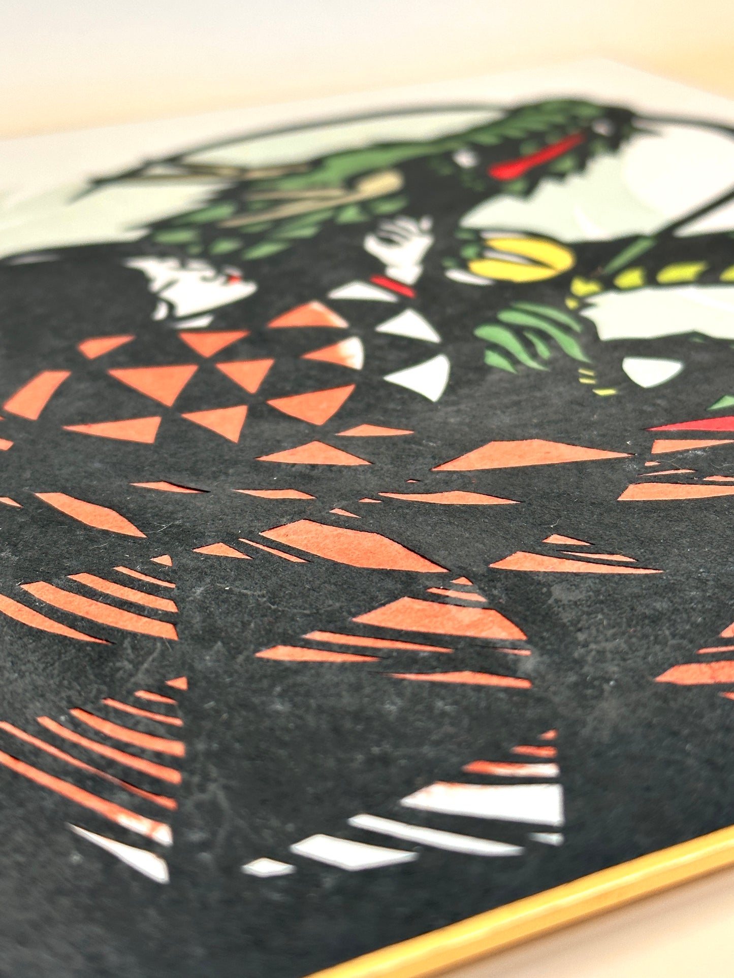 SHP168 - Japanese Shikishi Art Dragon and Maiden 龍と乙女