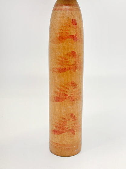 K25135 - Traditional Togatta kokeshi by Fumio Sato 佐藤文男