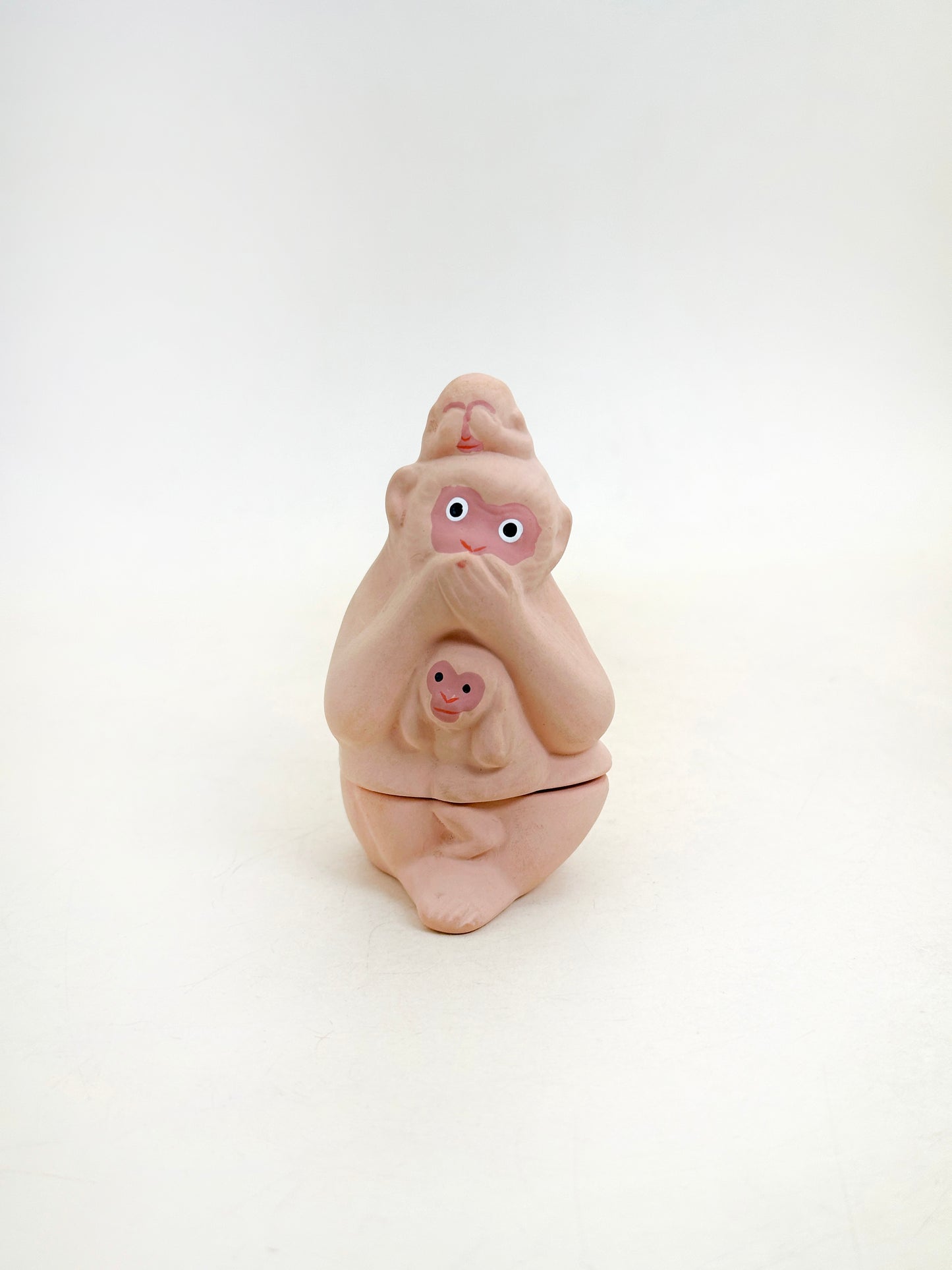 TB319 -  Wise Monkeys Kyō Ningyō Kogo Box 京人形