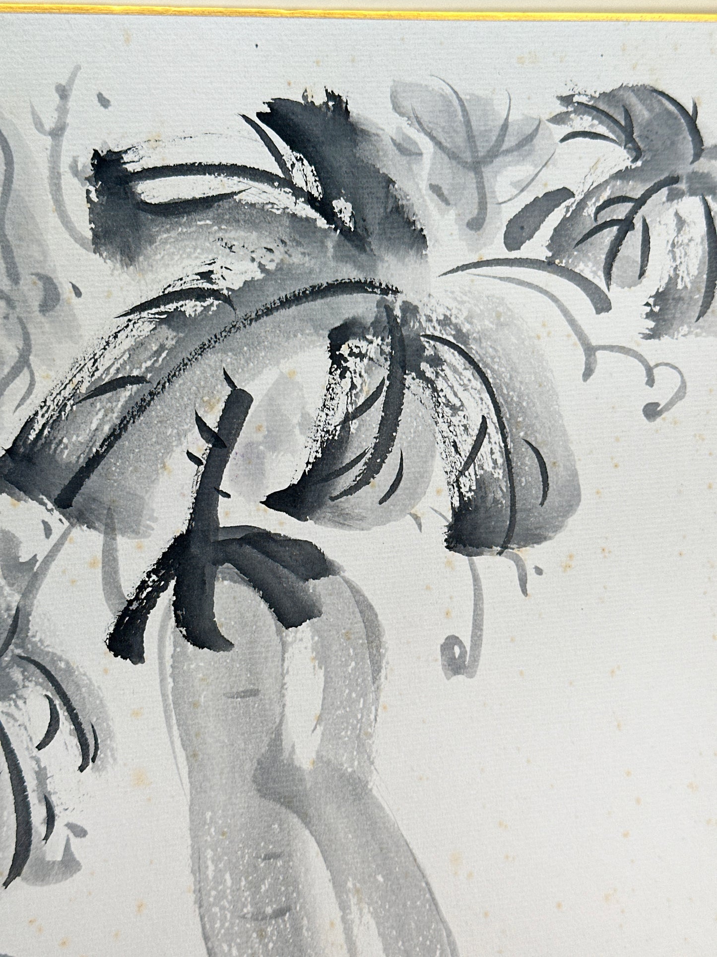SHP261 - Ilustración con tinta Shikishi de una berenjena 茄子