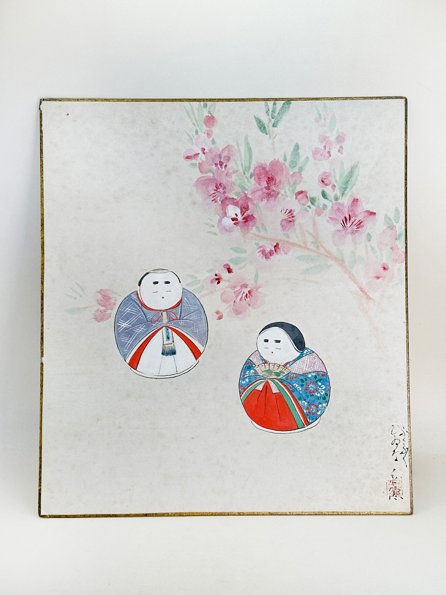 SHP262 - Shikishi Artwork of Hina Ningyō 雛人形