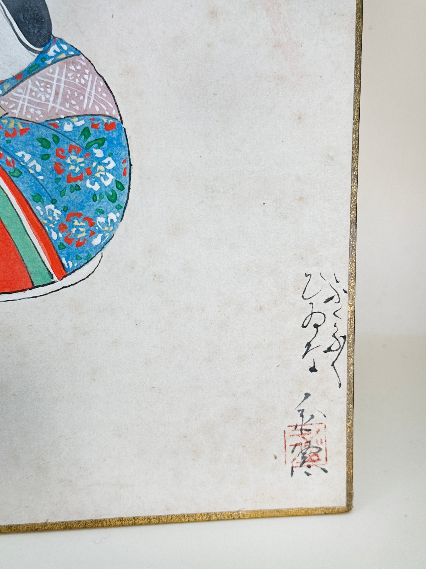 SHP262 - Shikishi Artwork of Hina Ningyō 雛人形