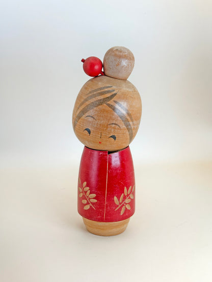 K15084 - Sōsaku Kokeshi by Sato Suigai 佐藤翠涯