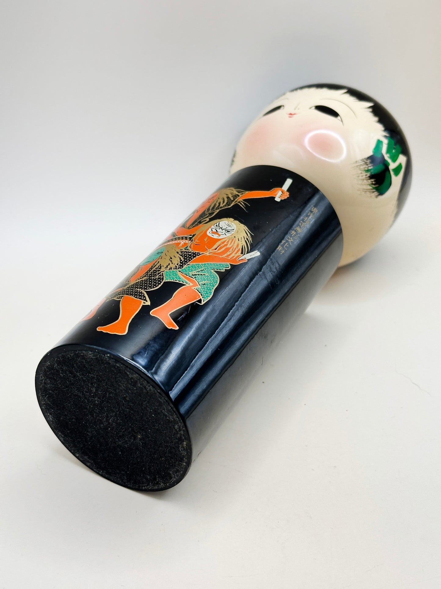 K20097 - Sosaku Lacquer kokeshi by Yanagiyama 塩安漆器工房