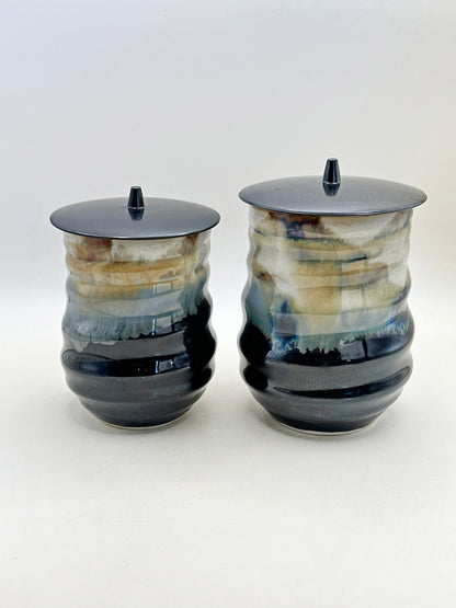 TB212 - Lidded Cup set of by Miura Tōen 三浦陶苑