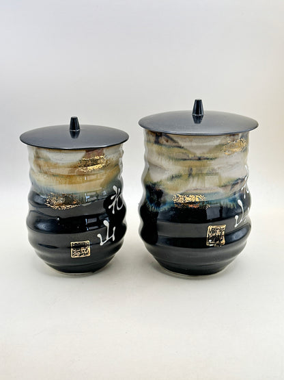 TB212 - Lidded Cup set of by Miura Tōen 三浦陶苑