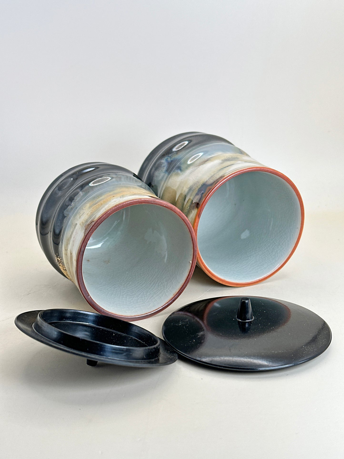 TB212 - Lidded Cup set of by Miura Tōen 三浦陶苑