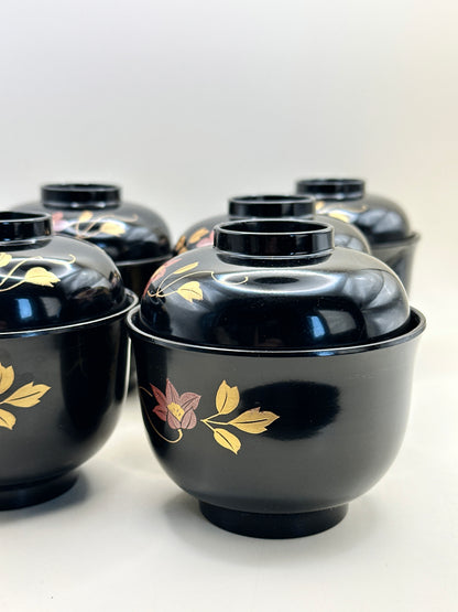 TB214 - Set of Lidded Bowls of Wajima-nuri 輪島塗