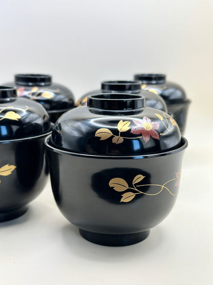 TB214 - Set of Lidded Bowls of Wajima-nuri 輪島塗