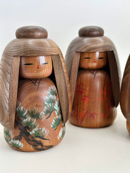 K15130 - Sosaku Kokeshi set by Takeda Daisuke 竹田大介