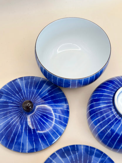 TB65 - Lidded teacups by Fukagawa Seiji 深川製磁