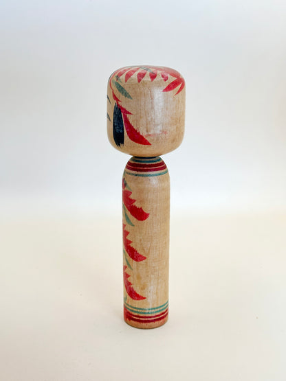 K15087 - Traditional Togatta kokeshi by Fumio Sato 佐藤文男
