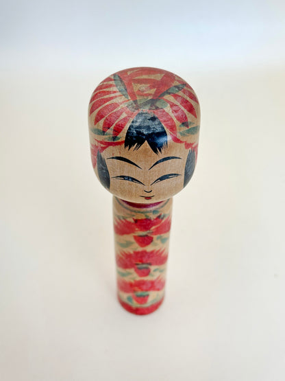 K15087 - Traditional Togatta kokeshi by Fumio Sato 佐藤文男
