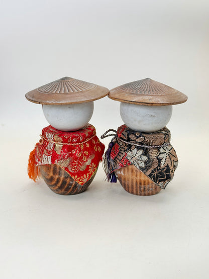 K10199 - Omiyage Kasa kokeshi of Couple 笠夫婦