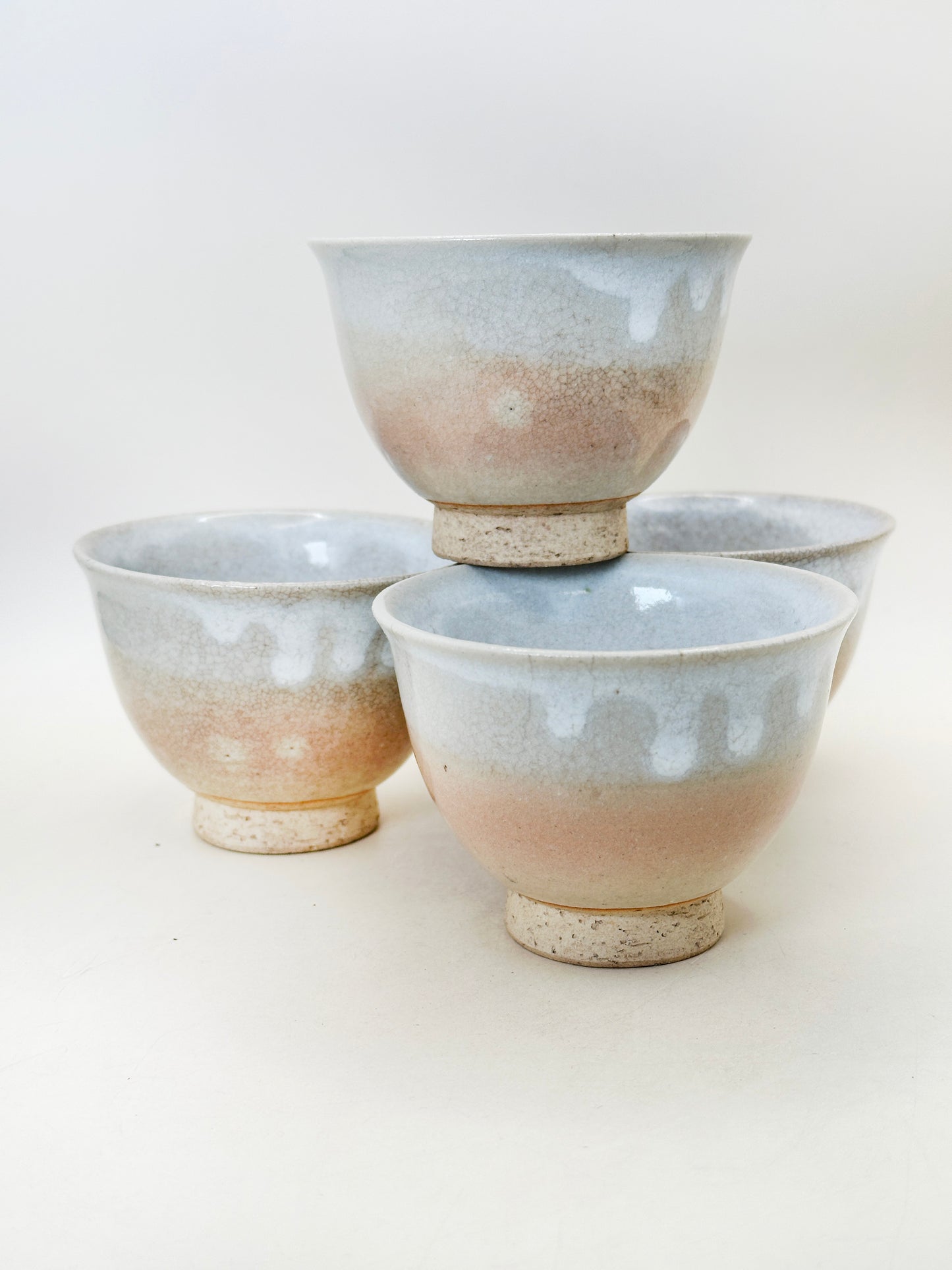 TB216 -  Hagi-yaki Tea Cup set by Tenpōzan 萩焼