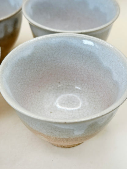 TB216 -  Hagi-yaki Tea Cup set by Tenpōzan 萩焼