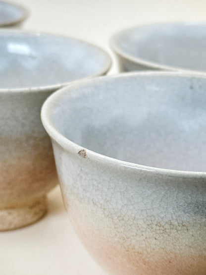 TB216 -  Hagi-yaki Tea Cup set by Tenpōzan 萩焼