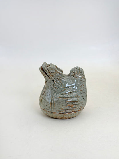 TB334 - Shigaraki-yaki Dragon Kōgō Incense Box 信楽焼