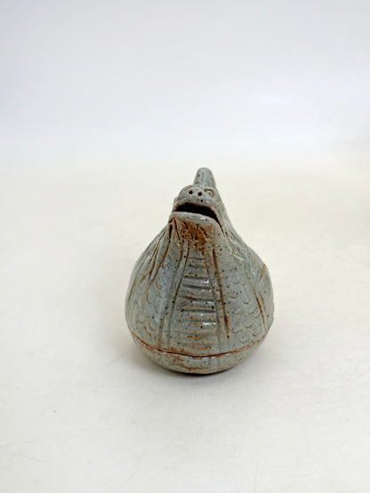 TB334 - Shigaraki-yaki Dragon Kōgō Incense Box 信楽焼