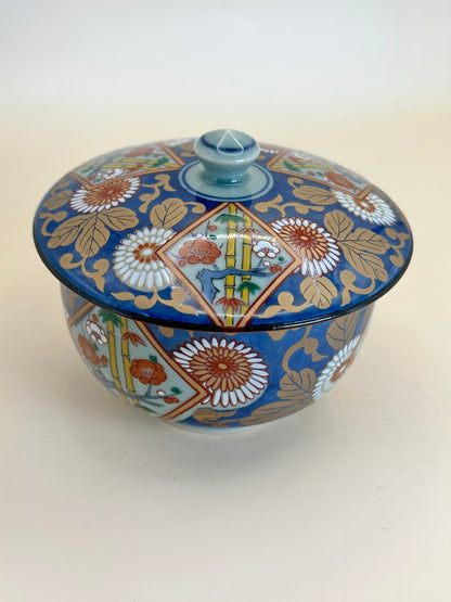TB72 - Vaso de bambú Arita-yaki con tapa 有田焼