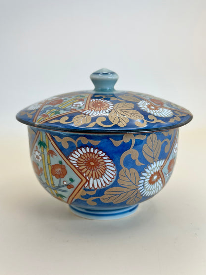 TB72 - Vaso de bambú Arita-yaki con tapa 有田焼