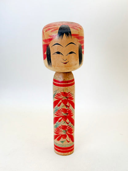 K20143 - Traditional Togatta kokeshi by Fumio Sato 佐藤文男