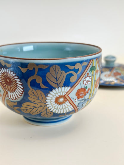 TB72 - Vaso de bambú Arita-yaki con tapa 有田焼