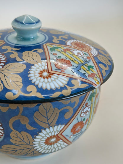 TB72 - Vaso de bambú Arita-yaki con tapa 有田焼