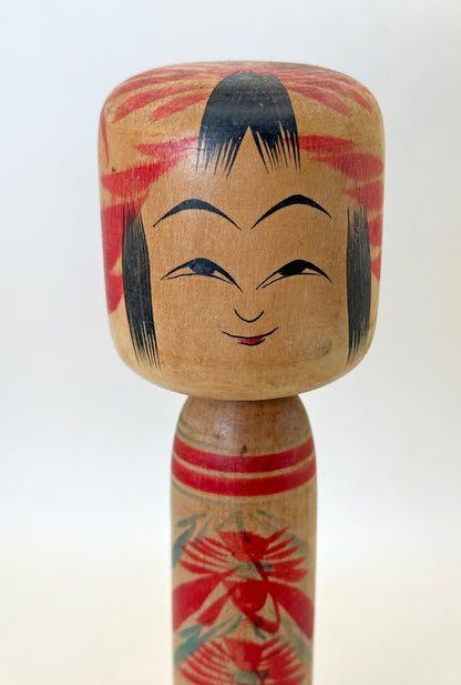 K20143 - Traditional Togatta kokeshi by Fumio Sato 佐藤文男