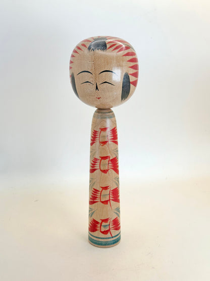 K20098 - Traditional Togatta kokeshi by Norio Sato 佐藤憲雄