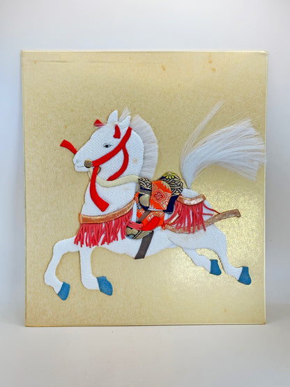 SHP181 - Shikishi Horse artwork Nishijin-ori 西陣織