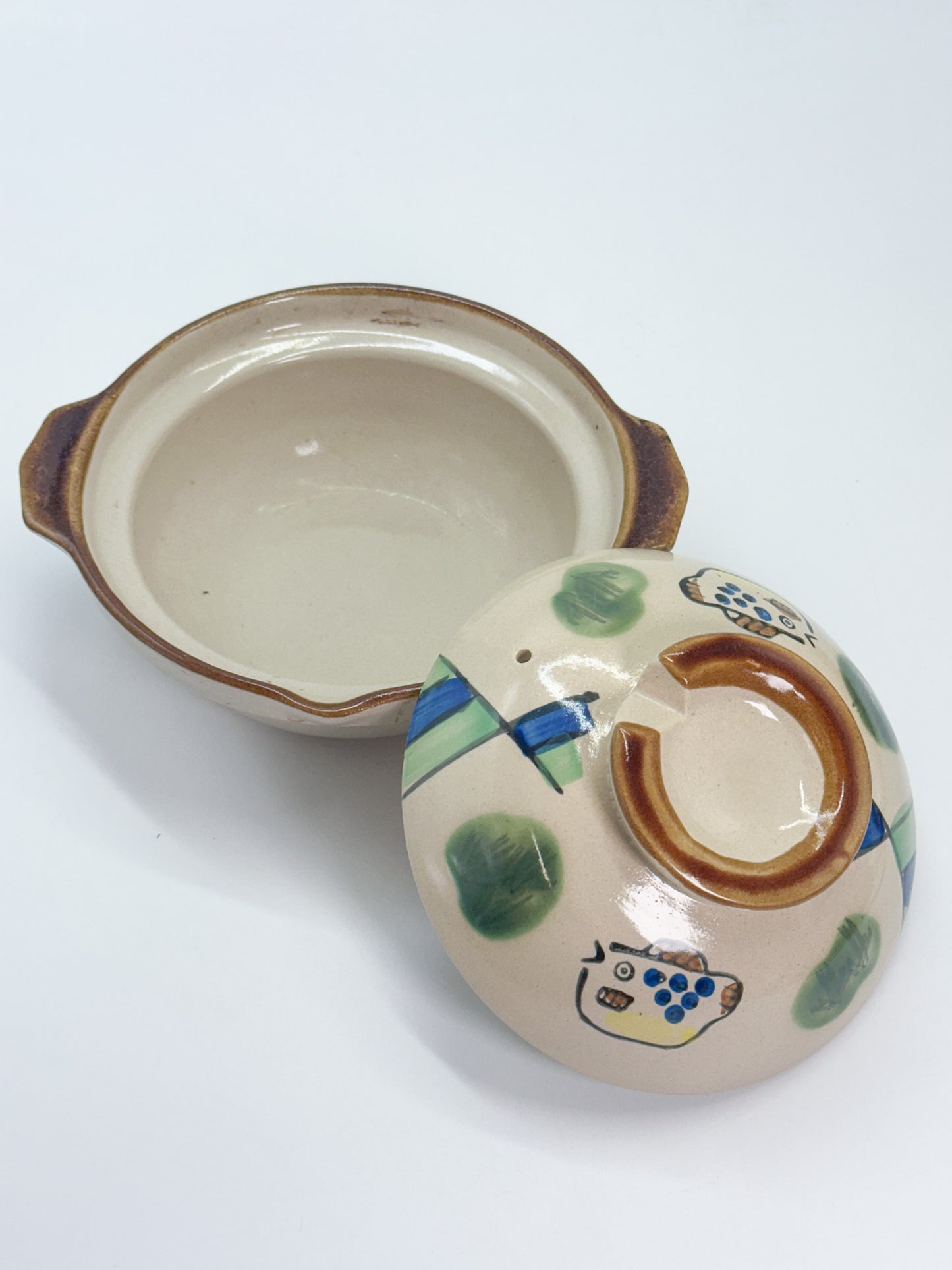 TB356 - Vintage Japanese Donabe Clay Pot 土鍋