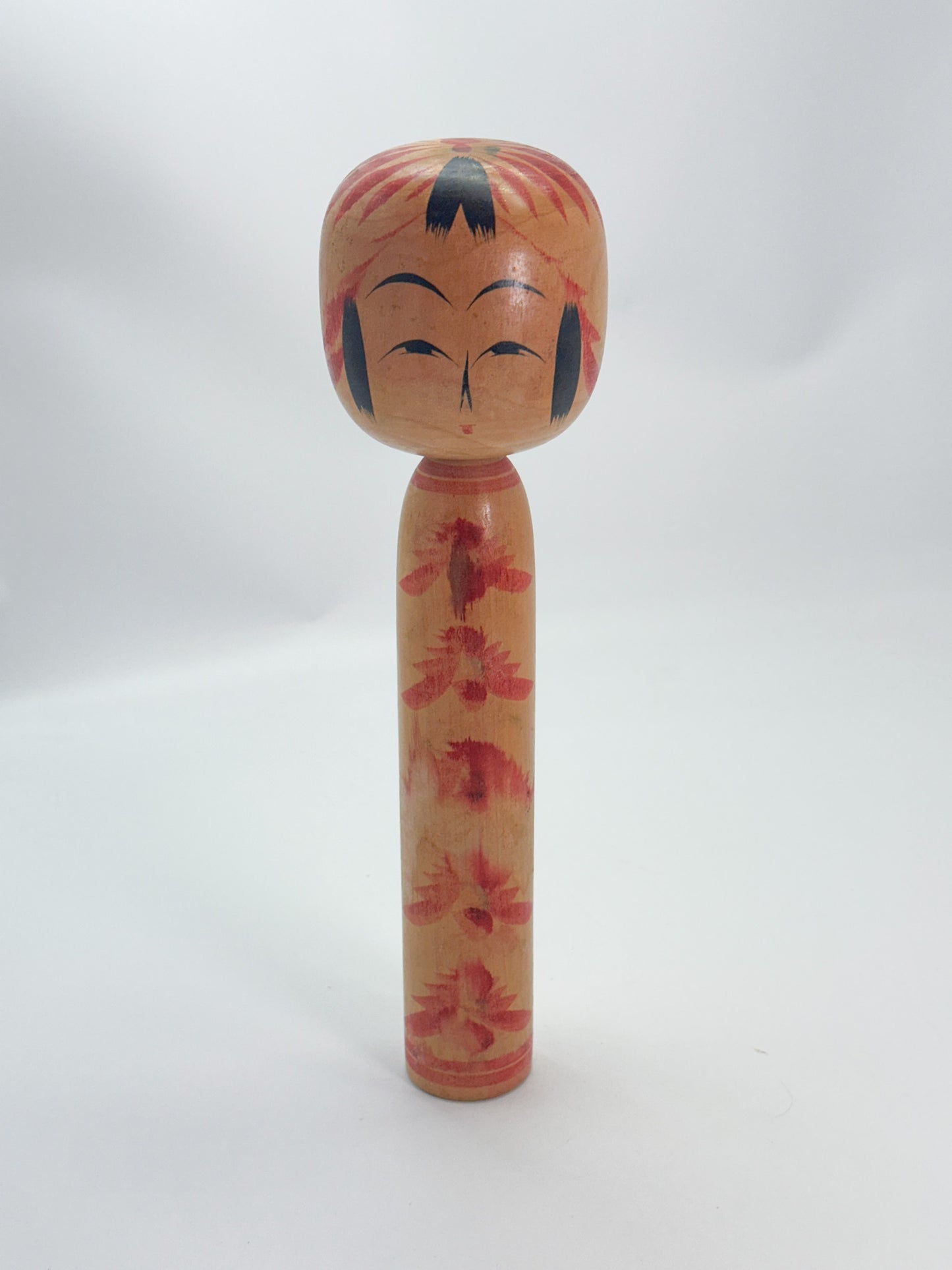 K30072 - Traditional Togatta kokeshi by Fumio Sato 佐藤文男