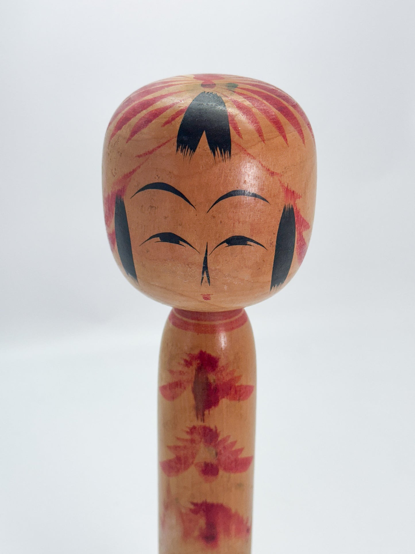 K30072 - Traditional Togatta kokeshi by Fumio Sato 佐藤文男