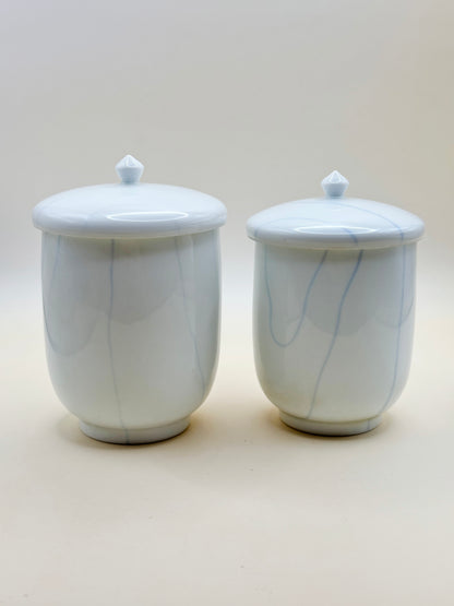 TB77 - Tea Cups with lids Arita-yaki 有田焼