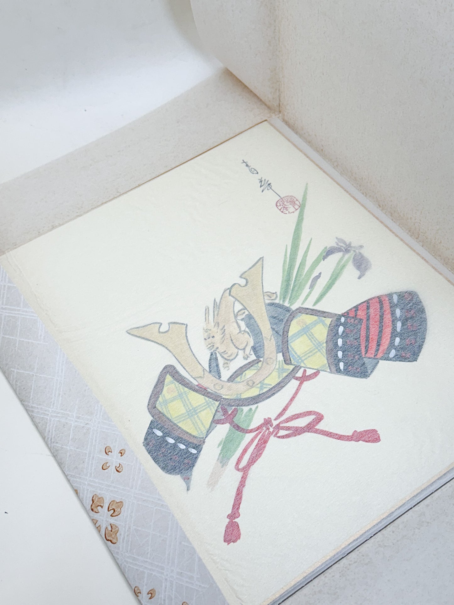 SHP341 - Original kabuto shikishi artwork by Seika 青華
