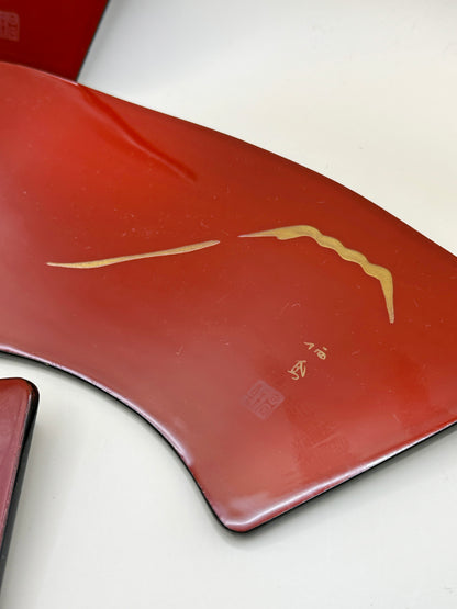 TB120 - Japan Lacquerware Plates of Takeuchi Seihō 竹内栖鳳