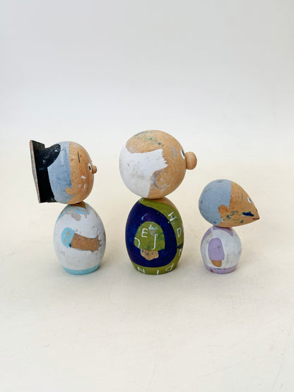 K05063 - Sosaku Kokeshi set  Fuku-chan フクちゃん一家