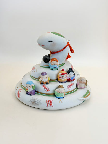 FT249 - Shōfuku Eto Snake Figurine by Yakushigama 薬師窯