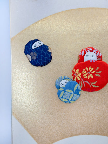 SHP276 - Shikishi de Hime Daruma (princesa daruma) de Nishijin-ori