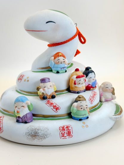 FT249 - Shōfuku Eto Snake Figurine by Yakushigama 薬師窯