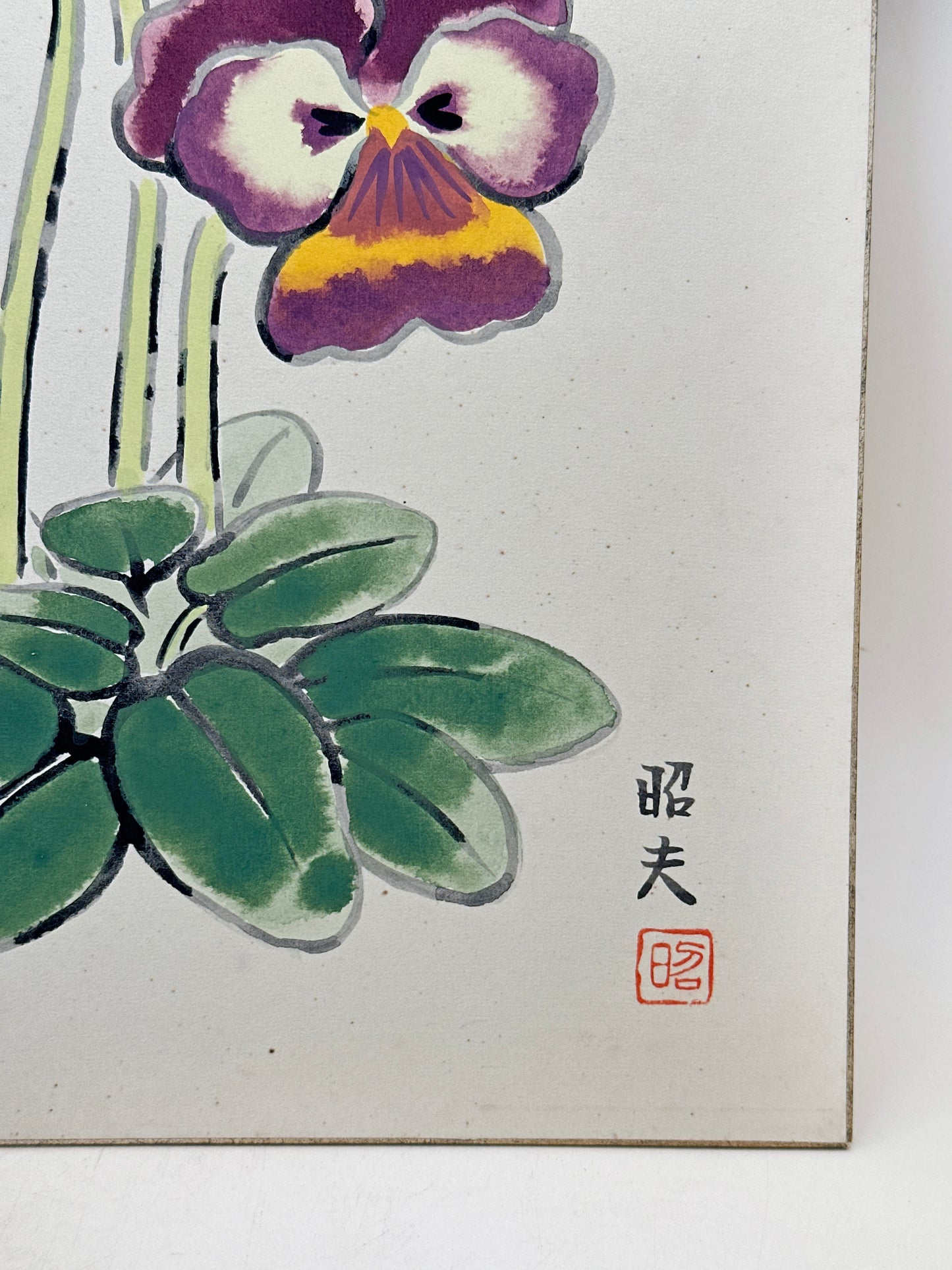 SHP284 - Arte shikishi de pensamientos (Pansies) パンジー