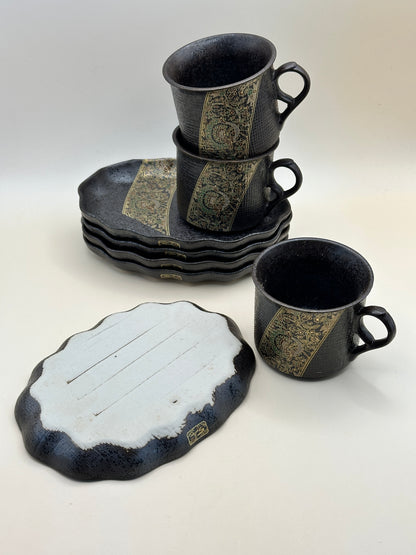 TB117 - Mino Ware Cup and Saucer set by Kōsen-gama 美濃焼