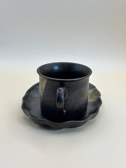 TB117 - Mino Ware Cup and Saucer set by Kōsen-gama 美濃焼