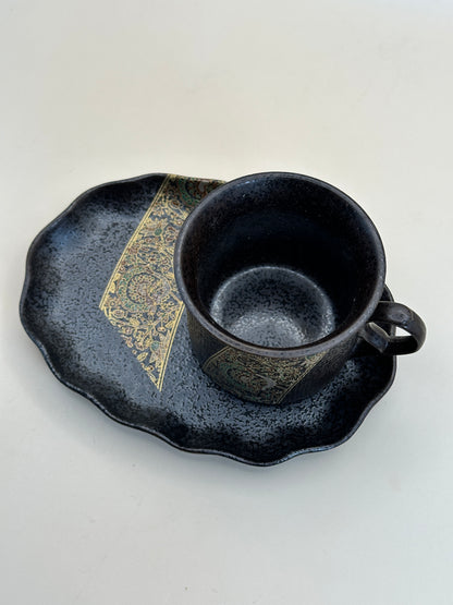 TB117 - Mino Ware Cup and Saucer set by Kōsen-gama 美濃焼