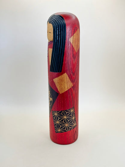 K25071 - Sosaku Light Kokeshi by Watanabe Yuji 渡辺雄二