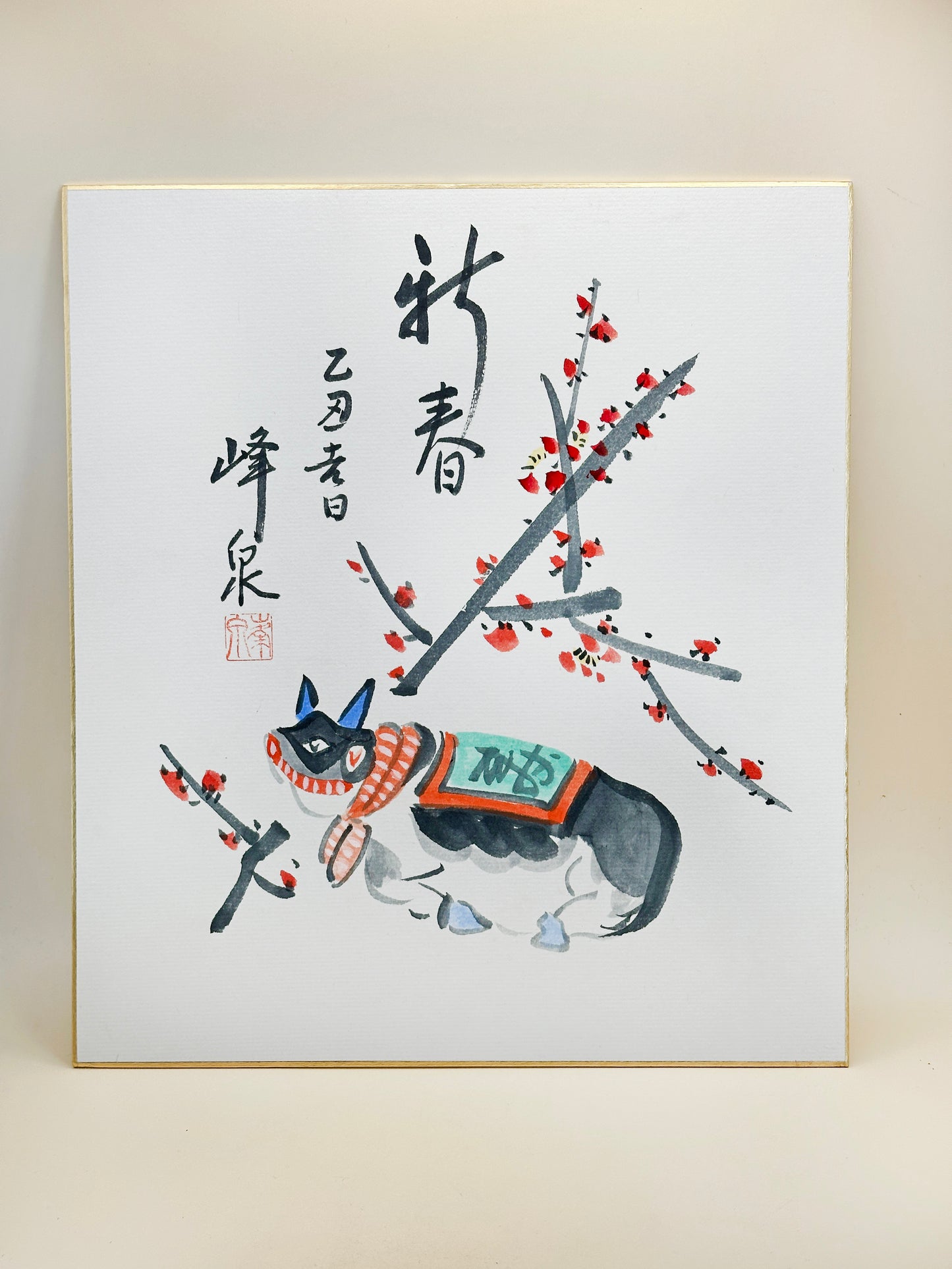 SHP187 - Shikishi - Wishing for Spring by Hōsen 峰泉