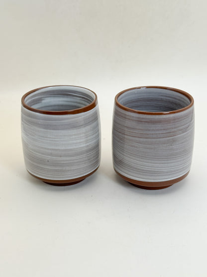 TB362 - Hakeme yunomi tea cups set 刷毛目