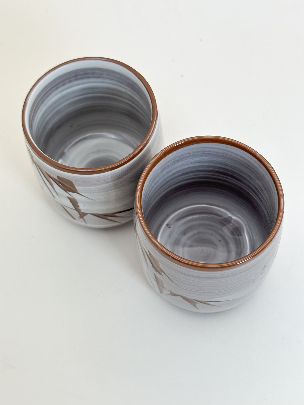 TB362 - Hakeme yunomi tea cups set 刷毛目